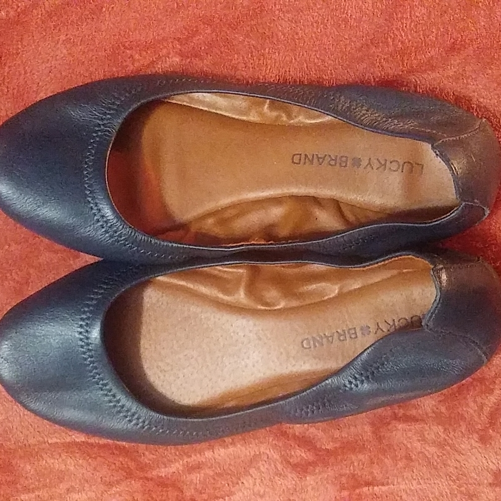 Navy flats